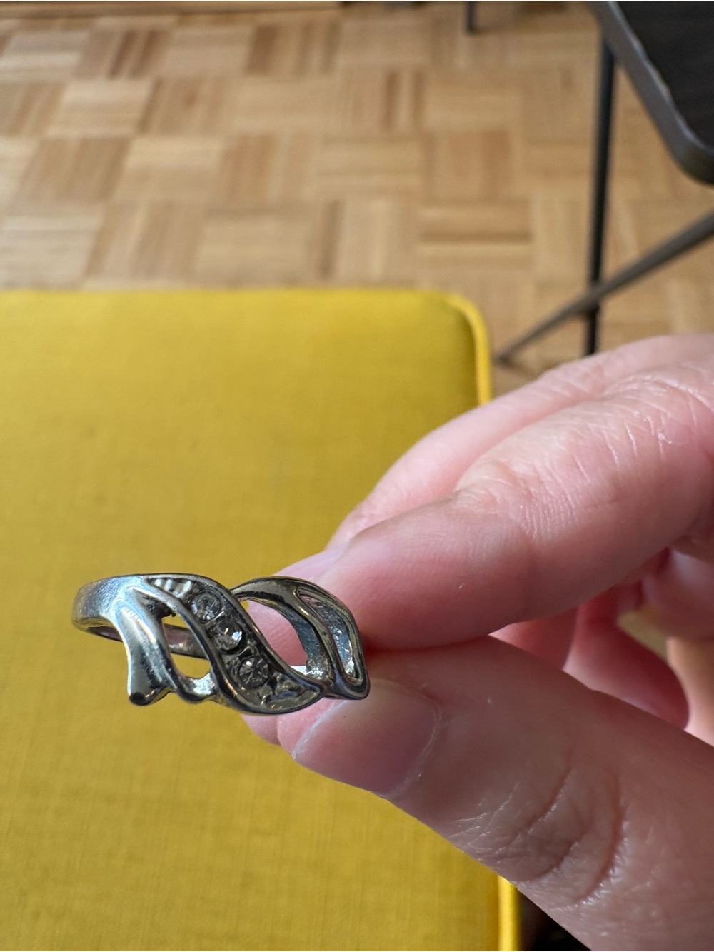 Vintage Silver Curled Ring